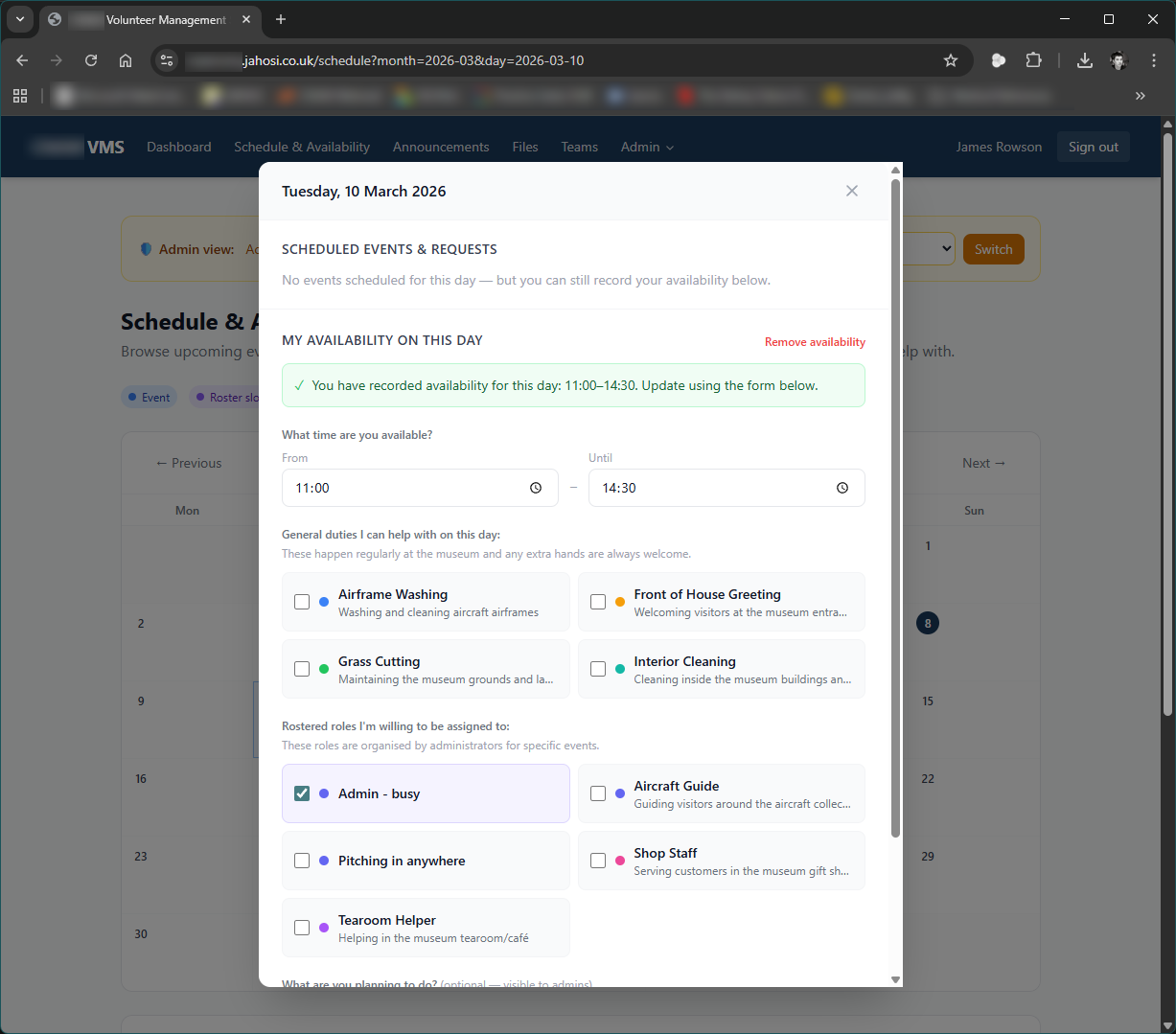 Volunteer Management System